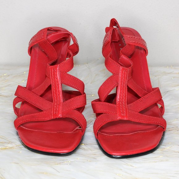 Covington Strappy Red Heels - Picture 3 of 5